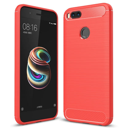 For Xiaomi  Mi 5X Carbon Fiber TPU Brushed Texture Shockproof Protective Back Cover Case, For Xiaomi Mi 5X