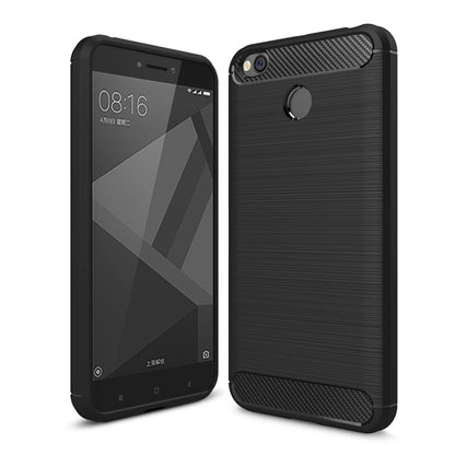For Xiaomi  Redmi 4X  Brushed Carbon Fiber Texture Shockproof TPU Protective Cover Case , For Redmi 4X, Redmi 4X