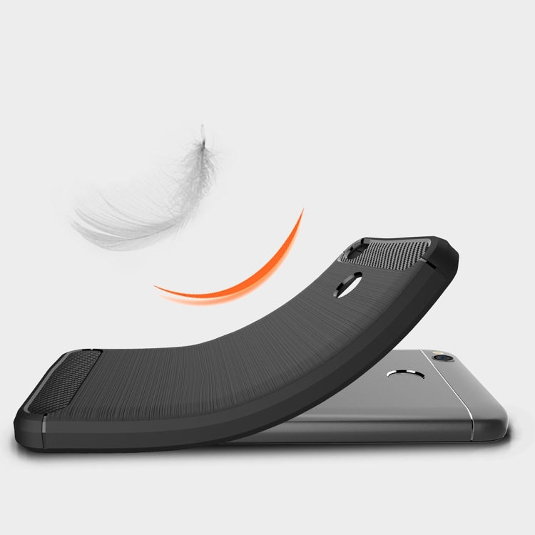 For Xiaomi  Redmi 4X  Brushed Carbon Fiber Texture Shockproof TPU Protective Cover Case , For Redmi 4X, Redmi 4X