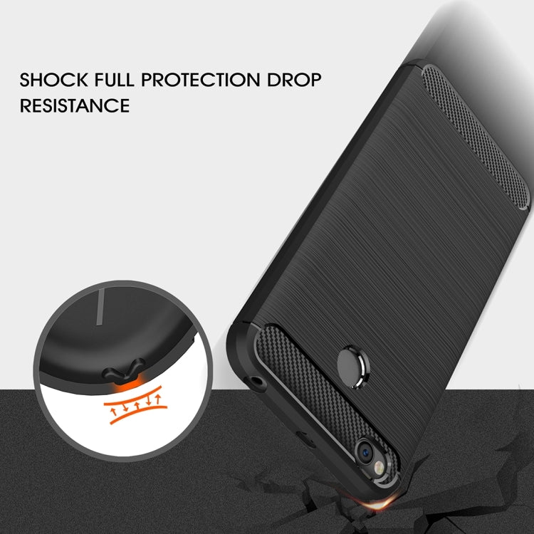 For Xiaomi  Redmi 4X  Brushed Carbon Fiber Texture Shockproof TPU Protective Cover Case , For Redmi 4X, Redmi 4X