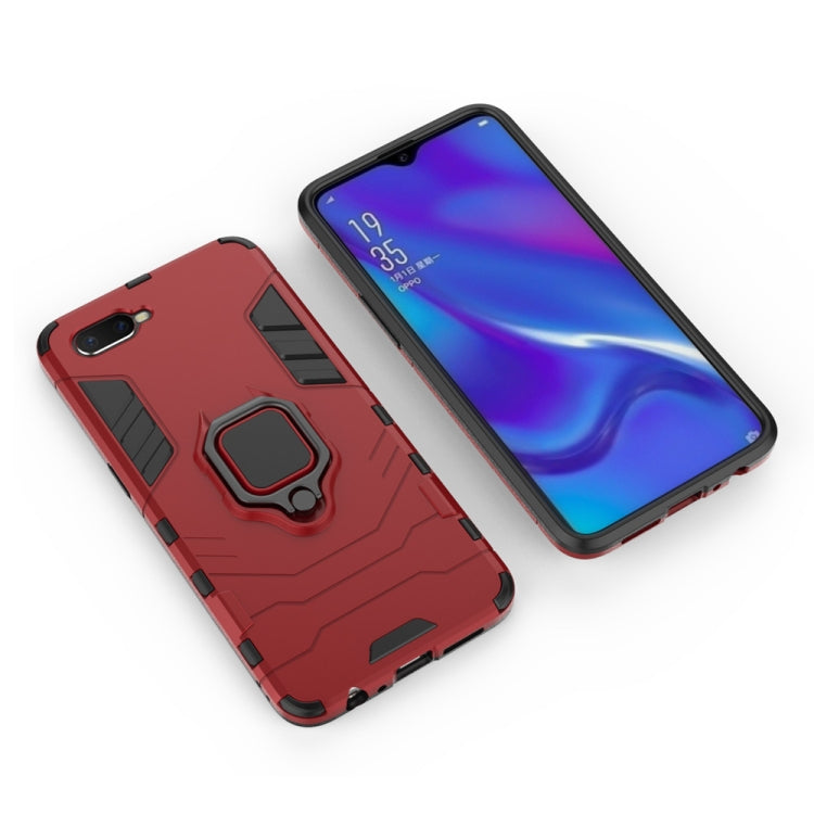 PC + TPU Shockproof Protective Case for OPPO K1, with Magnetic Ring Holder, For OPPO K1