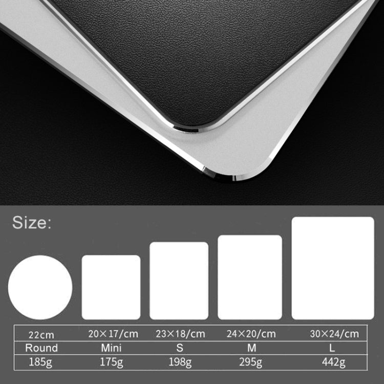 Aluminum Alloy Double-sided Non-slip Mat Desk Mouse Pad, Size : L, Size : L