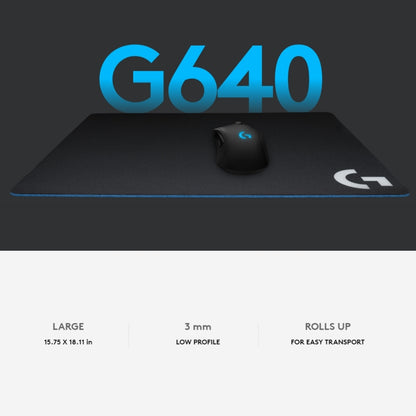 Logitech G640 Cloth Soft E-sport Gaming Mouse Pad, Size: 46 x 40cm, G640 Cloth Soft