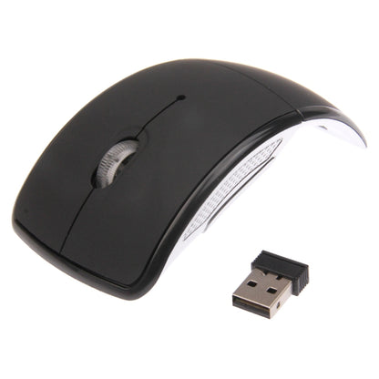 Wireless 2.4GHz 800-1200-1600dpi Snap-in Transceiver Folding Wireless Optical Mouse / Mice, 2.4GHZ (Black), 2.4GHZ (Red)