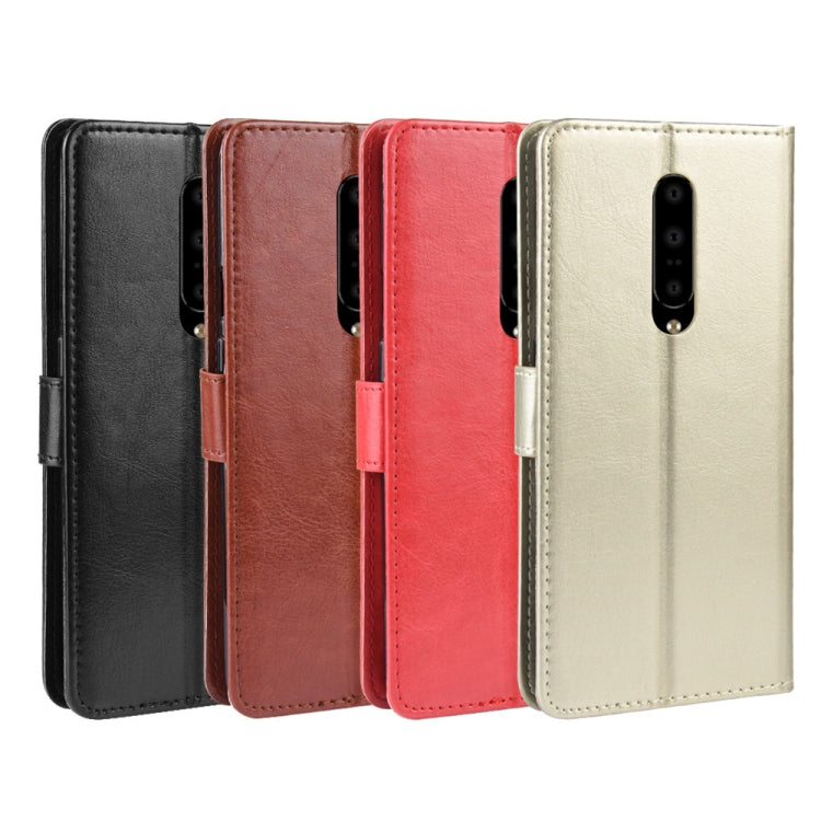 Retro Crazy Horse Texture Horizontal Flip Leather Case for OnePlus 7 Pro, with Holder & Card Slots & Photo Frame, For OnePlus 7 Pro