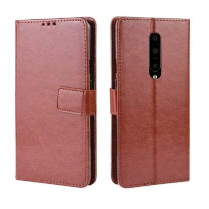 Retro Crazy Horse Texture Horizontal Flip Leather Case for OnePlus 7 Pro, with Holder & Card Slots & Photo Frame, For OnePlus 7 Pro