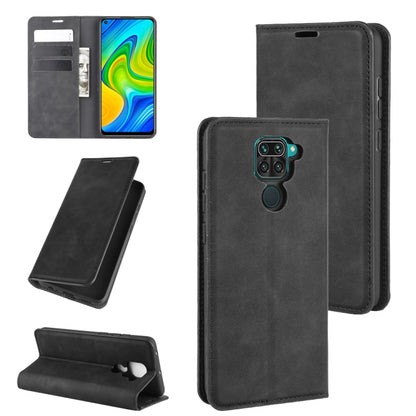 For Xiaomi Redmi Note 9/10X 4G Retro-skin Business Magnetic Suction Leather Case with Holder & Card Slots & Wallet, For Redmi Note 9 4G