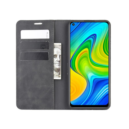 For Xiaomi Redmi Note 9/10X 4G Retro-skin Business Magnetic Suction Leather Case with Holder & Card Slots & Wallet, For Redmi Note 9 4G