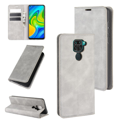 For Xiaomi Redmi Note 9/10X 4G Retro-skin Business Magnetic Suction Leather Case with Holder & Card Slots & Wallet, For Redmi Note 9 4G