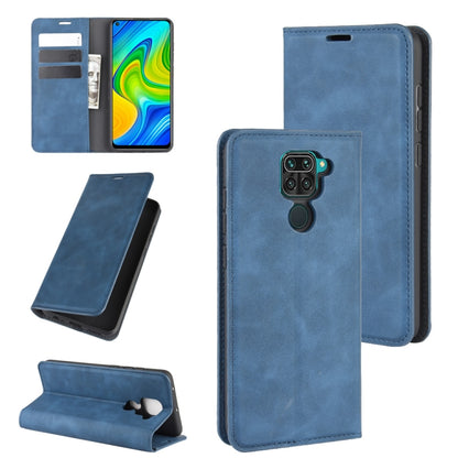 For Xiaomi Redmi Note 9/10X 4G Retro-skin Business Magnetic Suction Leather Case with Holder & Card Slots & Wallet, For Redmi Note 9 4G