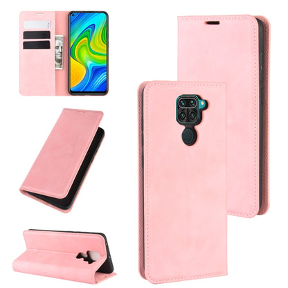 For Xiaomi Redmi Note 9/10X 4G Retro-skin Business Magnetic Suction Leather Case with Holder & Card Slots & Wallet, For Redmi Note 9 4G