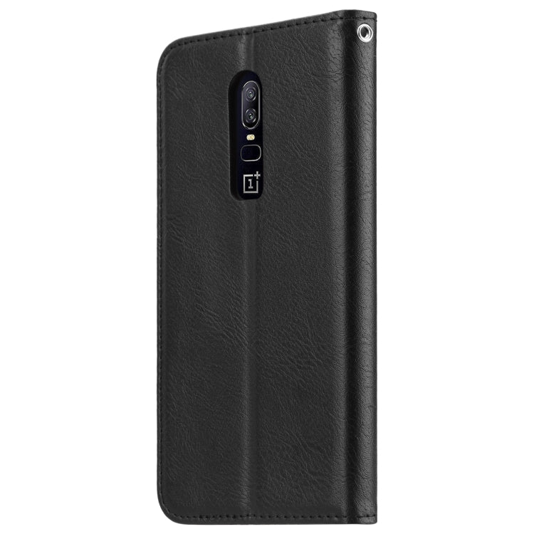 Knead Skin Texture Horizontal Flip Leather Case for OnePlus 6, with Photo Frame & Holder & Card Slots & Wallet, For OnePlus 6