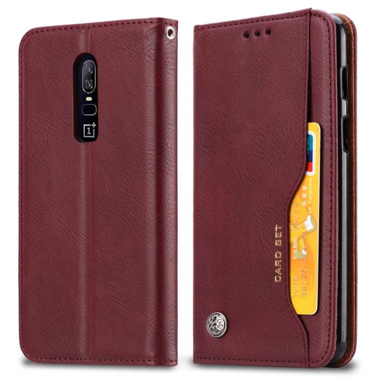 Knead Skin Texture Horizontal Flip Leather Case for OnePlus 6, with Photo Frame & Holder & Card Slots & Wallet, For OnePlus 6