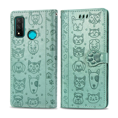 Lovely Cat and Dog Embossing Pattern Horizontal Flip Leather Case , with Holder & Card Slots & Wallet & Cartoon Clasp & Lanyard, For Huawei P Smart 2020, For Huawei Y5P 2020 & Honor 9S, For Xiaomi Mi 10 Lite 5G, For Xiaomi Redmi 10X & Note 9           ...