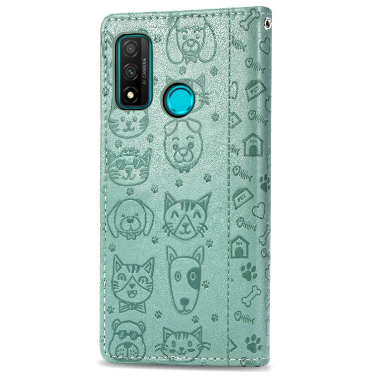 Lovely Cat and Dog Embossing Pattern Horizontal Flip Leather Case , with Holder & Card Slots & Wallet & Cartoon Clasp & Lanyard, For Huawei P Smart 2020, For Huawei Y5P 2020 & Honor 9S, For Xiaomi Mi 10 Lite 5G, For Xiaomi Redmi 10X & Note 9           ...