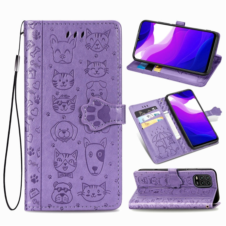Lovely Cat and Dog Embossing Pattern Horizontal Flip Leather Case , with Holder & Card Slots & Wallet & Cartoon Clasp & Lanyard, For Huawei P Smart 2020, For Huawei Y5P 2020 & Honor 9S, For Xiaomi Mi 10 Lite 5G, For Xiaomi Redmi 10X & Note 9           ...