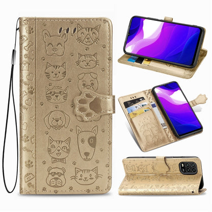 Lovely Cat and Dog Embossing Pattern Horizontal Flip Leather Case , with Holder & Card Slots & Wallet & Cartoon Clasp & Lanyard, For Huawei P Smart 2020, For Huawei Y5P 2020 & Honor 9S, For Xiaomi Mi 10 Lite 5G, For Xiaomi Redmi 10X & Note 9           ...