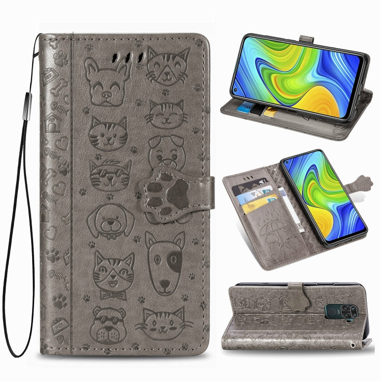 Lovely Cat and Dog Embossing Pattern Horizontal Flip Leather Case , with Holder & Card Slots & Wallet & Cartoon Clasp & Lanyard, For Huawei P Smart 2020, For Huawei Y5P 2020 & Honor 9S, For Xiaomi Mi 10 Lite 5G, For Xiaomi Redmi 10X & Note 9           ...