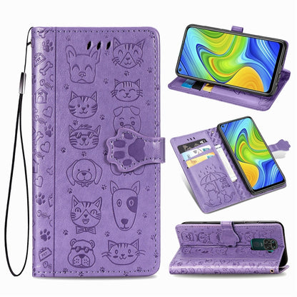 Lovely Cat and Dog Embossing Pattern Horizontal Flip Leather Case , with Holder & Card Slots & Wallet & Cartoon Clasp & Lanyard, For Huawei P Smart 2020, For Huawei Y5P 2020 & Honor 9S, For Xiaomi Mi 10 Lite 5G, For Xiaomi Redmi 10X & Note 9           ...
