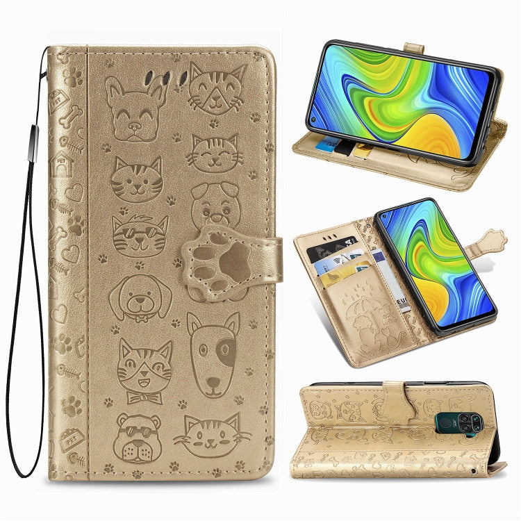 Lovely Cat and Dog Embossing Pattern Horizontal Flip Leather Case , with Holder & Card Slots & Wallet & Cartoon Clasp & Lanyard, For Huawei P Smart 2020, For Huawei Y5P 2020 & Honor 9S, For Xiaomi Mi 10 Lite 5G, For Xiaomi Redmi 10X & Note 9           ...