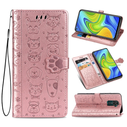 Lovely Cat and Dog Embossing Pattern Horizontal Flip Leather Case , with Holder & Card Slots & Wallet & Cartoon Clasp & Lanyard, For Huawei P Smart 2020, For Huawei Y5P 2020 & Honor 9S, For Xiaomi Mi 10 Lite 5G, For Xiaomi Redmi 10X & Note 9           ...