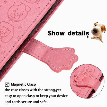 Cute Cat and Dog Embossed Horizontal Flip Leather Case with Bracket / Card Slot / Wallet / Lanyard, For OPPO A52/A72/A92