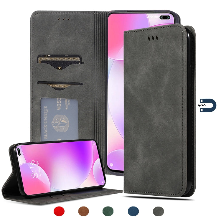 Retro Skin Feel Business Magnetic Horizontal Flip Leather Case, For Redmi K30 & Poco X2, For Redmi K30 Pro / Poco F2 Pro, For Redmi Note 9 / Redmi 10X 4G, For Redmi Note 9 Pro / Note 9S