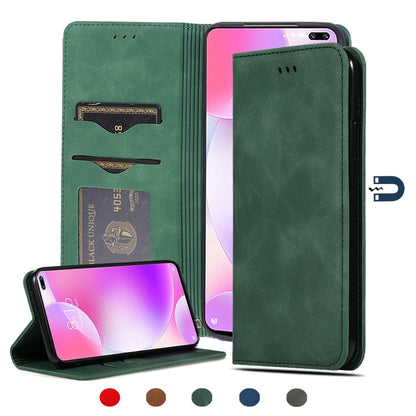 Retro Skin Feel Business Magnetic Horizontal Flip Leather Case, For Redmi K30 & Poco X2, For Redmi K30 Pro / Poco F2 Pro, For Redmi Note 9 / Redmi 10X 4G, For Redmi Note 9 Pro / Note 9S