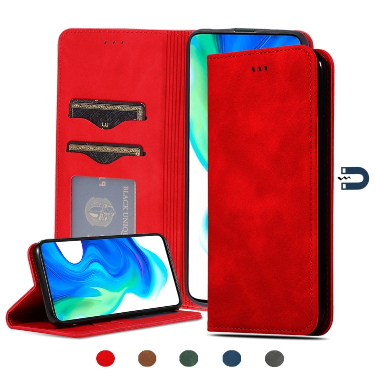 Retro Skin Feel Business Magnetic Horizontal Flip Leather Case, For Redmi K30 & Poco X2, For Redmi K30 Pro / Poco F2 Pro, For Redmi Note 9 / Redmi 10X 4G, For Redmi Note 9 Pro / Note 9S