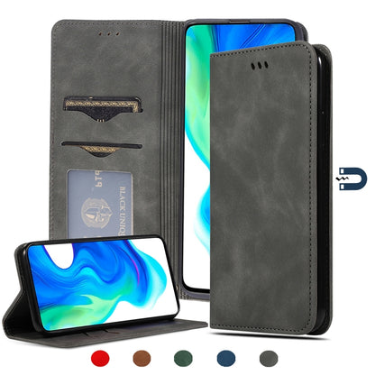 Retro Skin Feel Business Magnetic Horizontal Flip Leather Case, For Redmi K30 & Poco X2, For Redmi K30 Pro / Poco F2 Pro, For Redmi Note 9 / Redmi 10X 4G, For Redmi Note 9 Pro / Note 9S