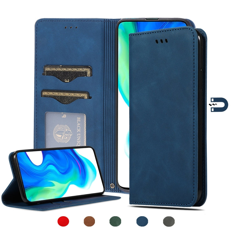 Retro Skin Feel Business Magnetic Horizontal Flip Leather Case, For Redmi K30 & Poco X2, For Redmi K30 Pro / Poco F2 Pro, For Redmi Note 9 / Redmi 10X 4G, For Redmi Note 9 Pro / Note 9S