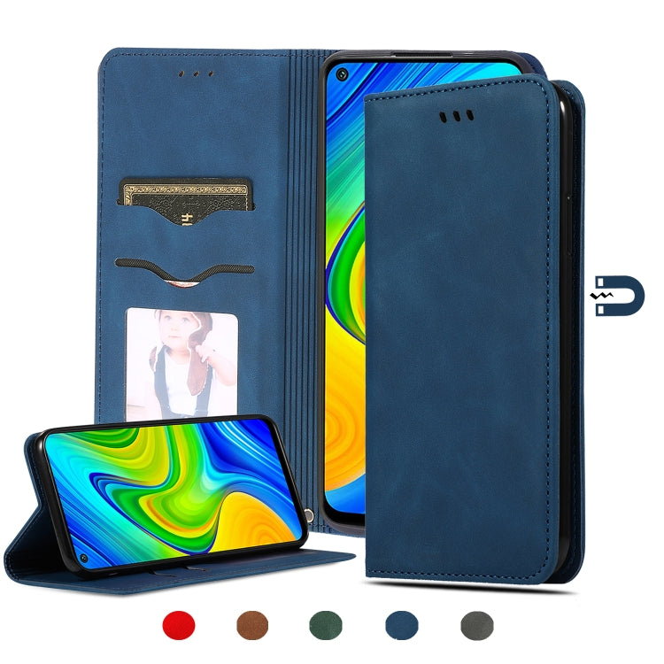 Retro Skin Feel Business Magnetic Horizontal Flip Leather Case, For Redmi K30 & Poco X2, For Redmi K30 Pro / Poco F2 Pro, For Redmi Note 9 / Redmi 10X 4G, For Redmi Note 9 Pro / Note 9S