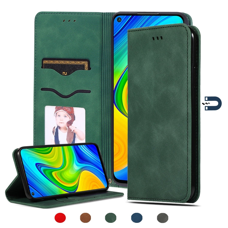 Retro Skin Feel Business Magnetic Horizontal Flip Leather Case, For Redmi K30 & Poco X2, For Redmi K30 Pro / Poco F2 Pro, For Redmi Note 9 / Redmi 10X 4G, For Redmi Note 9 Pro / Note 9S