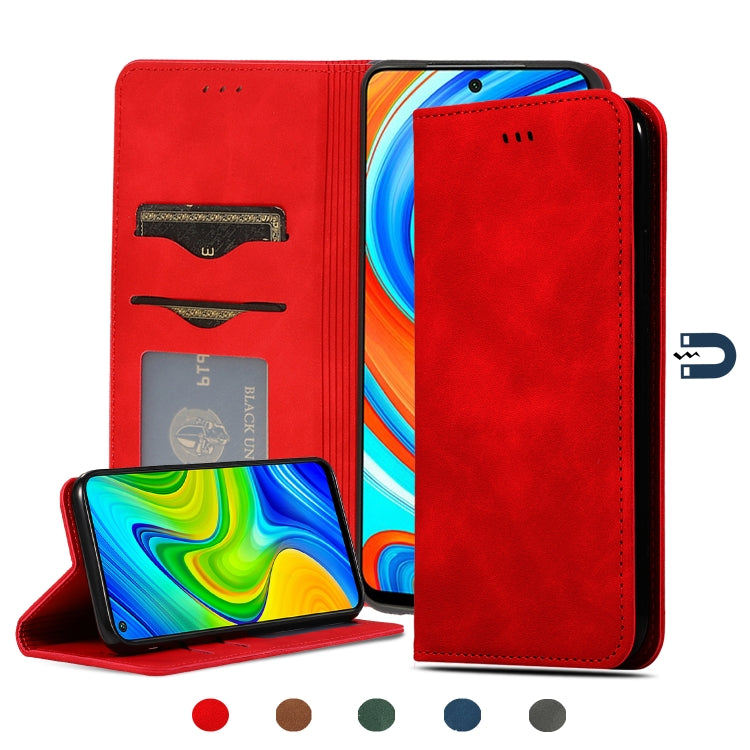 Retro Skin Feel Business Magnetic Horizontal Flip Leather Case, For Redmi K30 & Poco X2, For Redmi K30 Pro / Poco F2 Pro, For Redmi Note 9 / Redmi 10X 4G, For Redmi Note 9 Pro / Note 9S