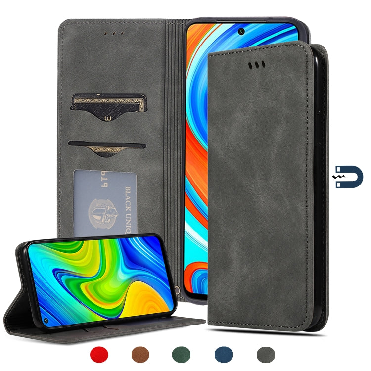 Retro Skin Feel Business Magnetic Horizontal Flip Leather Case, For Redmi K30 & Poco X2, For Redmi K30 Pro / Poco F2 Pro, For Redmi Note 9 / Redmi 10X 4G, For Redmi Note 9 Pro / Note 9S
