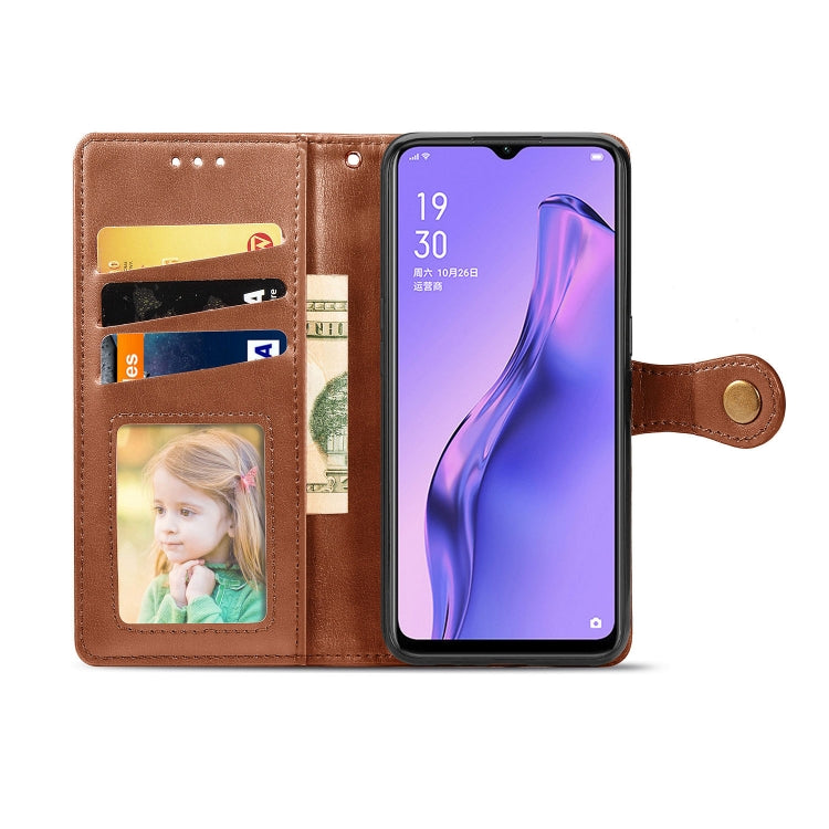 Solid Color Leather Buckle Phone Case with Lanyard & Photo Frame & Card Slot & Wallet & Stand Function, For OPPO A8, For OPPO Find X2 Pro, For OPPO Reno3 A