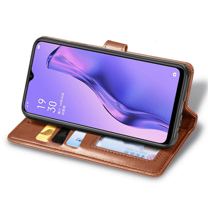 Solid Color Leather Buckle Phone Case with Lanyard & Photo Frame & Card Slot & Wallet & Stand Function, For OPPO A8, For OPPO Find X2 Pro, For OPPO Reno3 A