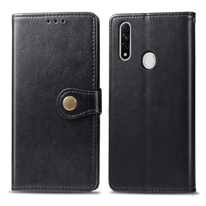 Solid Color Leather Buckle Phone Case with Lanyard & Photo Frame & Card Slot & Wallet & Stand Function, For OPPO A8, For OPPO Find X2 Pro, For OPPO Reno3 A
