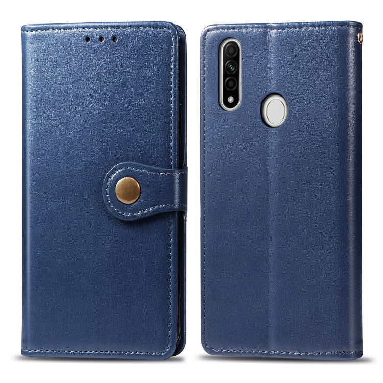 Solid Color Leather Buckle Phone Case with Lanyard & Photo Frame & Card Slot & Wallet & Stand Function, For OPPO A8, For OPPO Find X2 Pro, For OPPO Reno3 A
