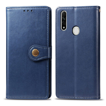 Solid Color Leather Buckle Phone Case with Lanyard & Photo Frame & Card Slot & Wallet & Stand Function, For OPPO A8, For OPPO Find X2 Pro, For OPPO Reno3 A