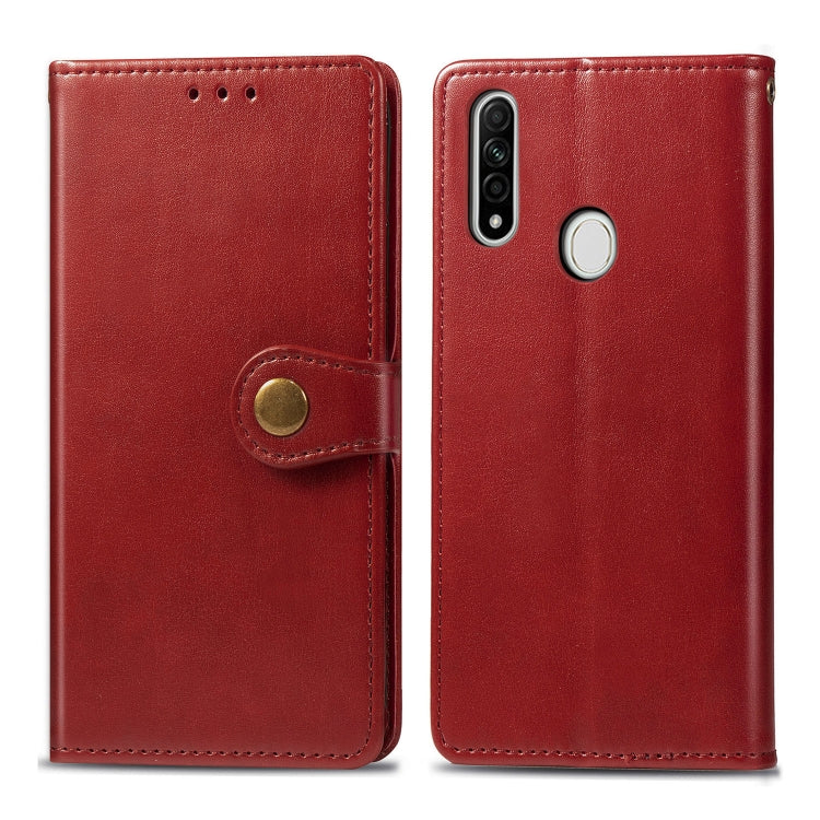 Solid Color Leather Buckle Phone Case with Lanyard & Photo Frame & Card Slot & Wallet & Stand Function, For OPPO A8, For OPPO Find X2 Pro, For OPPO Reno3 A