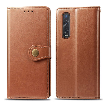 Solid Color Leather Buckle Phone Case with Lanyard & Photo Frame & Card Slot & Wallet & Stand Function, For OPPO A8, For OPPO Find X2 Pro, For OPPO Reno3 A