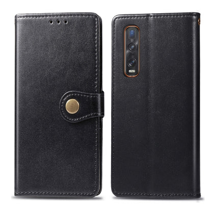 Solid Color Leather Buckle Phone Case with Lanyard & Photo Frame & Card Slot & Wallet & Stand Function, For OPPO A8, For OPPO Find X2 Pro, For OPPO Reno3 A