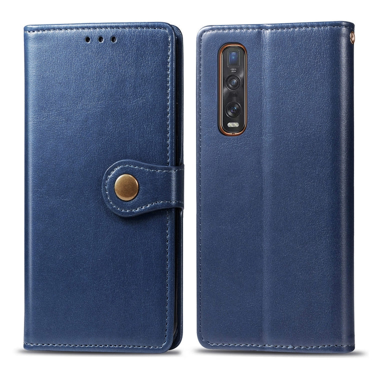 Solid Color Leather Buckle Phone Case with Lanyard & Photo Frame & Card Slot & Wallet & Stand Function, For OPPO A8, For OPPO Find X2 Pro, For OPPO Reno3 A