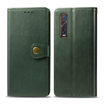 Solid Color Leather Buckle Phone Case with Lanyard & Photo Frame & Card Slot & Wallet & Stand Function, For OPPO A8, For OPPO Find X2 Pro, For OPPO Reno3 A