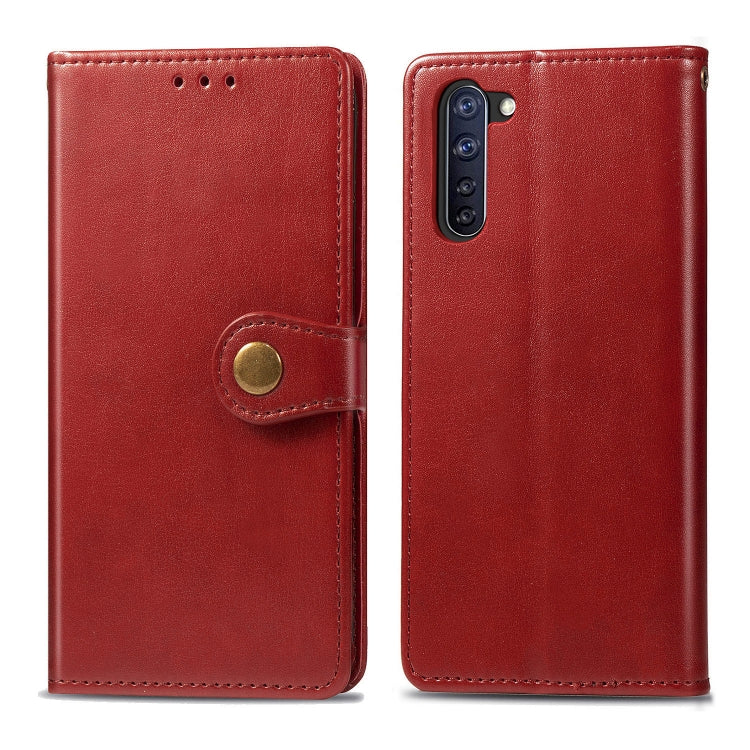 Solid Color Leather Buckle Phone Case with Lanyard & Photo Frame & Card Slot & Wallet & Stand Function, For OPPO A8, For OPPO Find X2 Pro, For OPPO Reno3 A