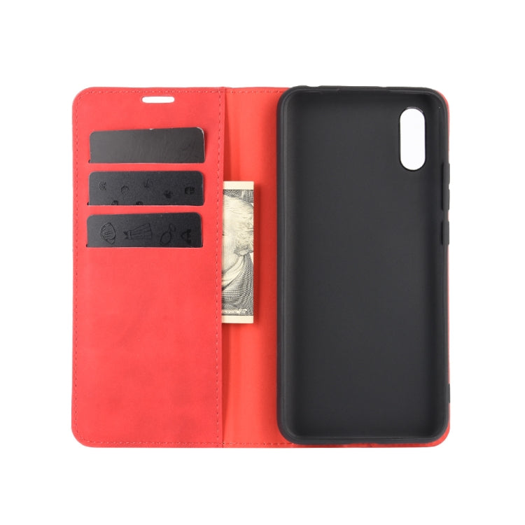 For Xiaomi Redmi 9A Retro-skin Business Magnetic Suction Leather Case with Holder & Card Slots & Wallet, For Redmi 9A
