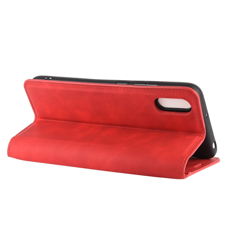 For Xiaomi Redmi 9A Retro-skin Business Magnetic Suction Leather Case with Holder & Card Slots & Wallet, For Redmi 9A