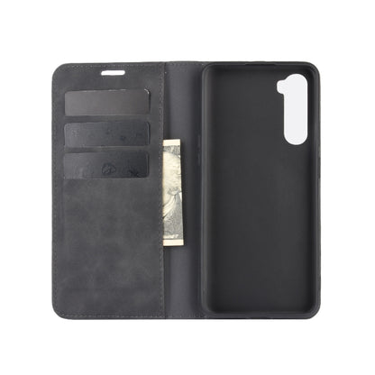 For OnePlus Nord Retro-skin Business Magnetic Suction Leather Case with Holder & Card Slots & Wallet, For OnePlus Nord