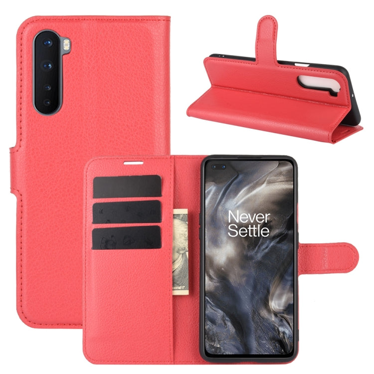 For OnePlus Nord Litchi Texture Horizontal Flip Protective Case with Holder & Card Slots & Wallet, For OnePlus Nord